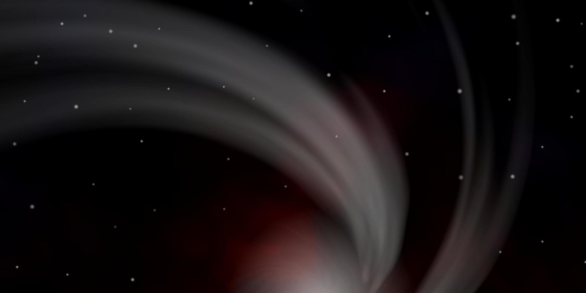 Fondo de vector rojo oscuro con estrellas de colores.