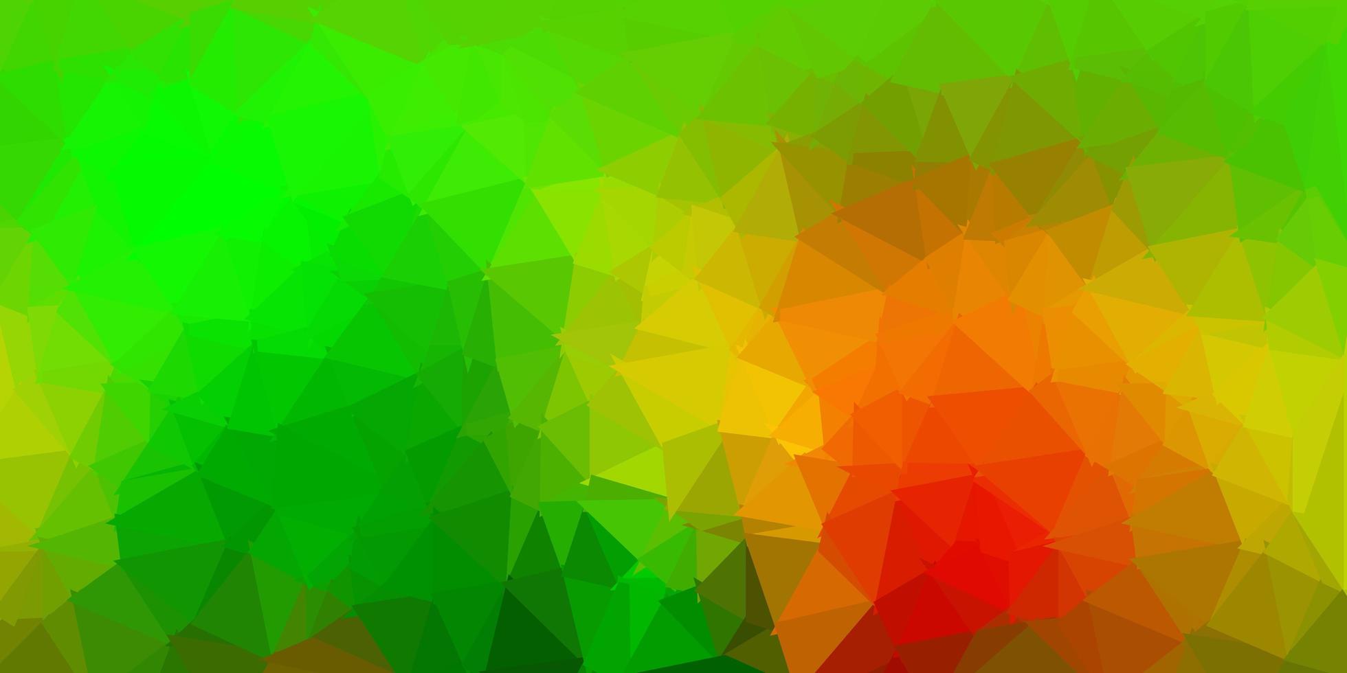 Dark green, yellow vector gradient polygon design.
