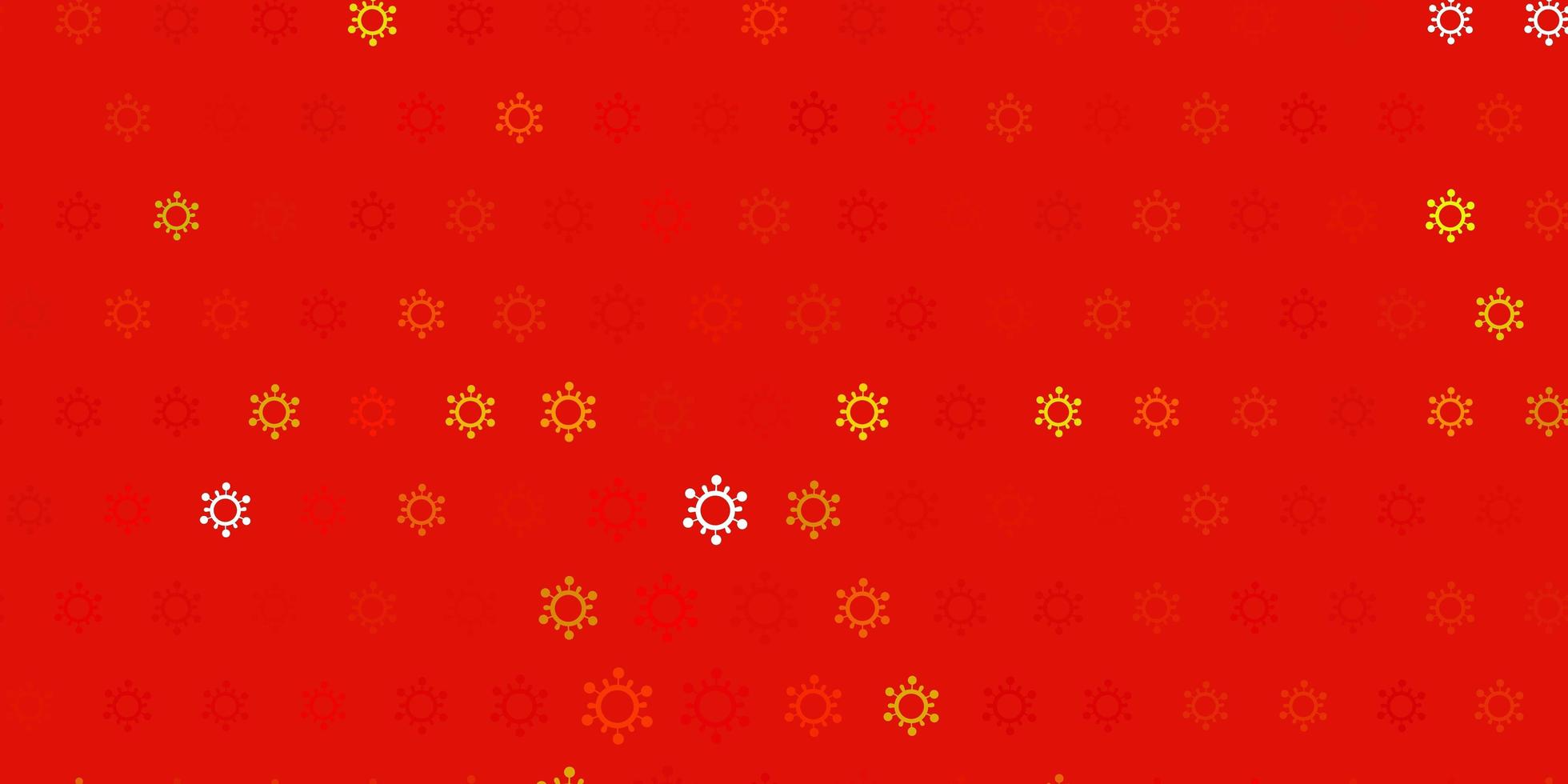 Dark green, yellow vector template with flu signs.