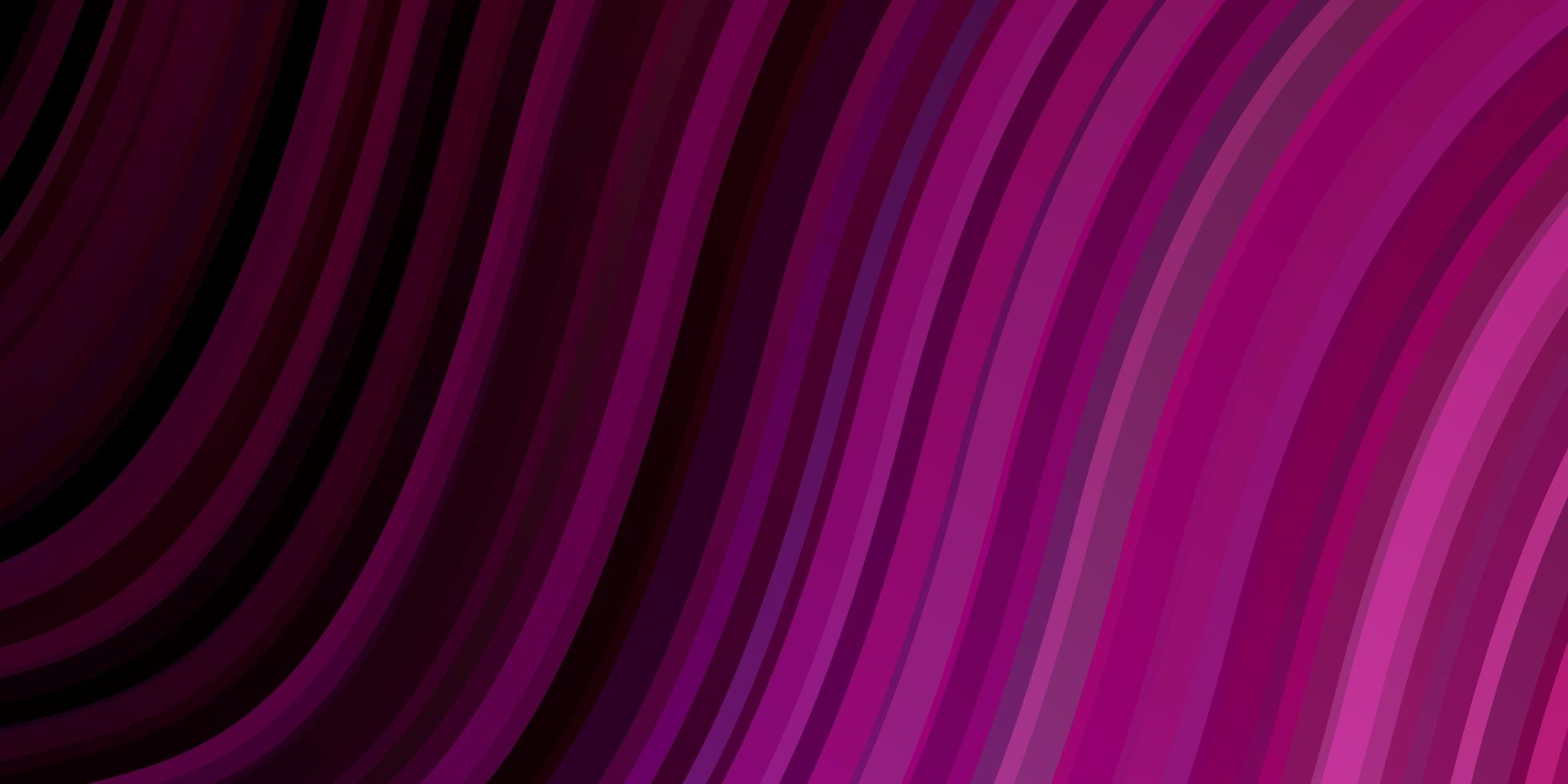 Dark Purple, Pink vector background with wry lines.