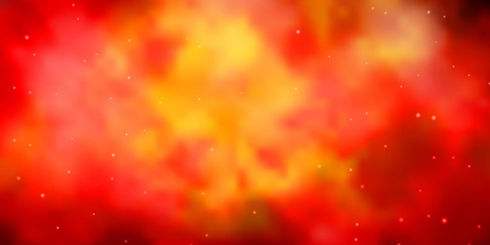 Dark Orange vector texture with beautiful stars.