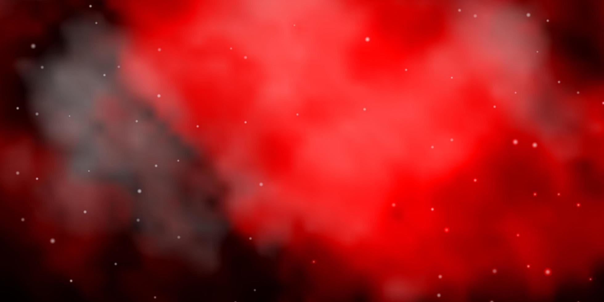 Dark Red vector background with colorful stars.