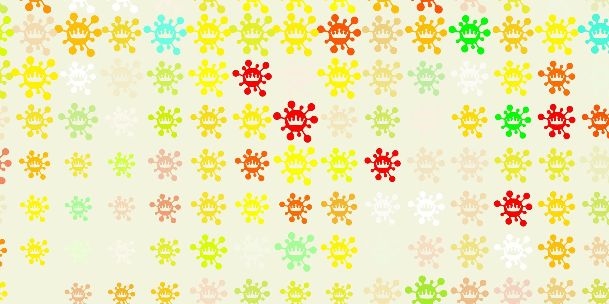 Light Green, Red vector background with covid-19 symbols