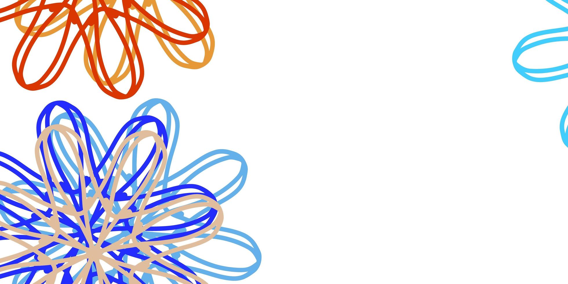 Light Blue, Yellow vector natural layout with flowers.