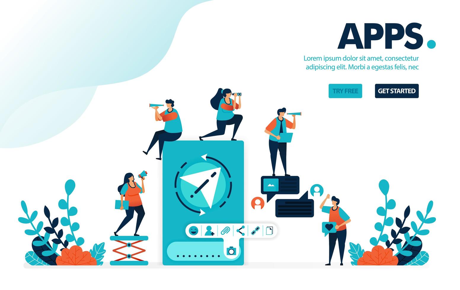 Vector Illustration Chat Apps People Chatting To Send Message Data Document Mobile Apps To Share Link Photo Contact Designed For Landing Page Web Banner Mobile Template Flyer Poster Vector Art At Vector Illustration Chat Apps People Chatting To Send Message Data Document Mobile Apps To Share Link Photo Contact Designed For Landing Page Web Banner Mobile Template Flyer Poster Vector Art At