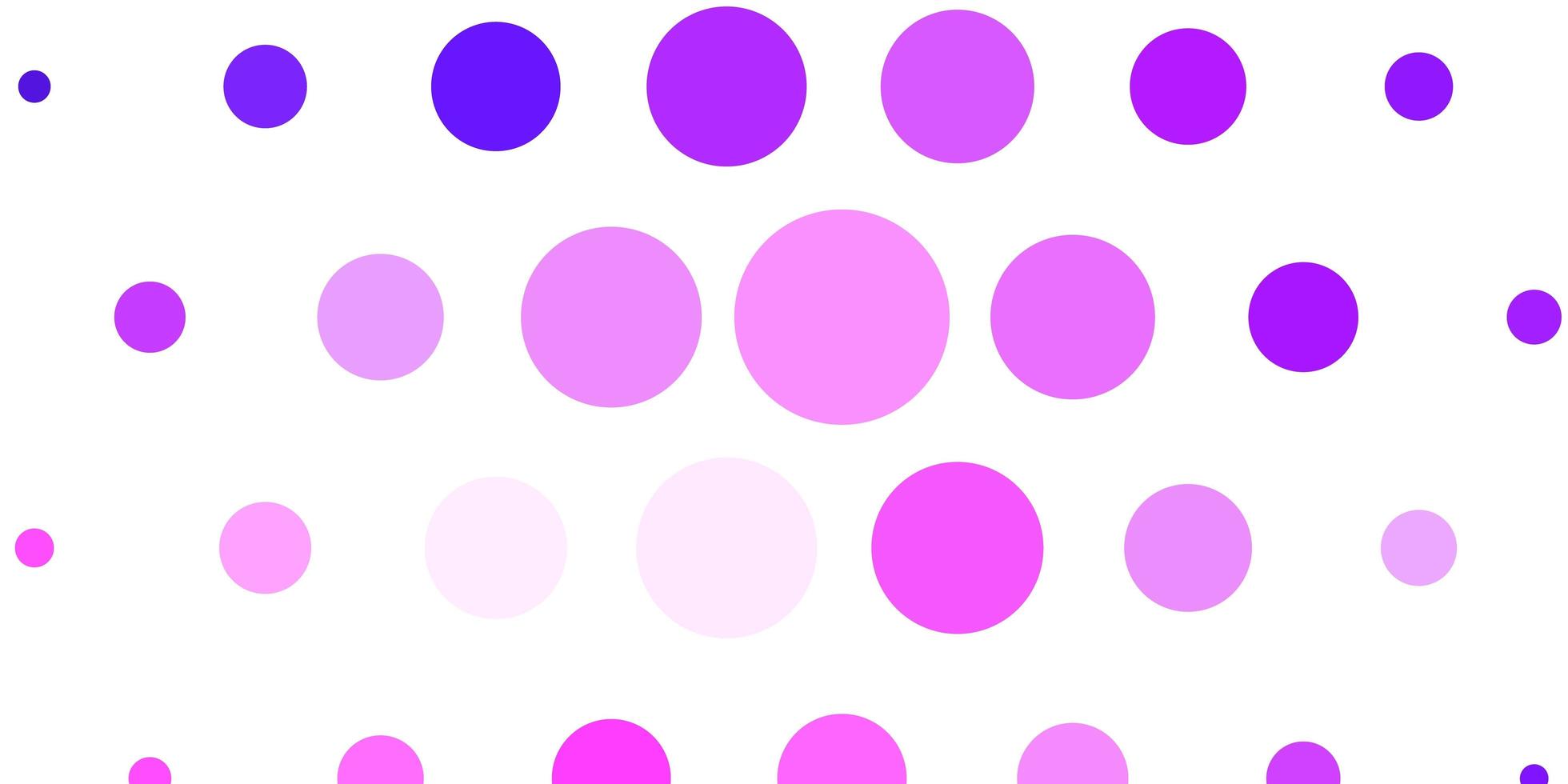 plantilla de vector de color púrpura claro, rosa con círculos.