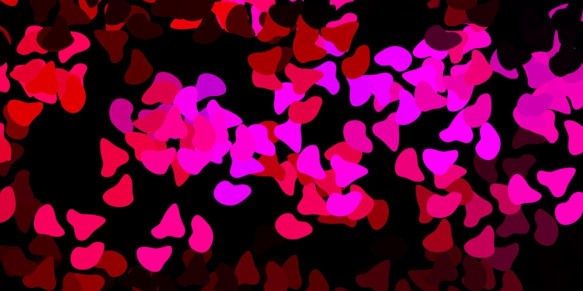 Dark pink vector background with random forms.