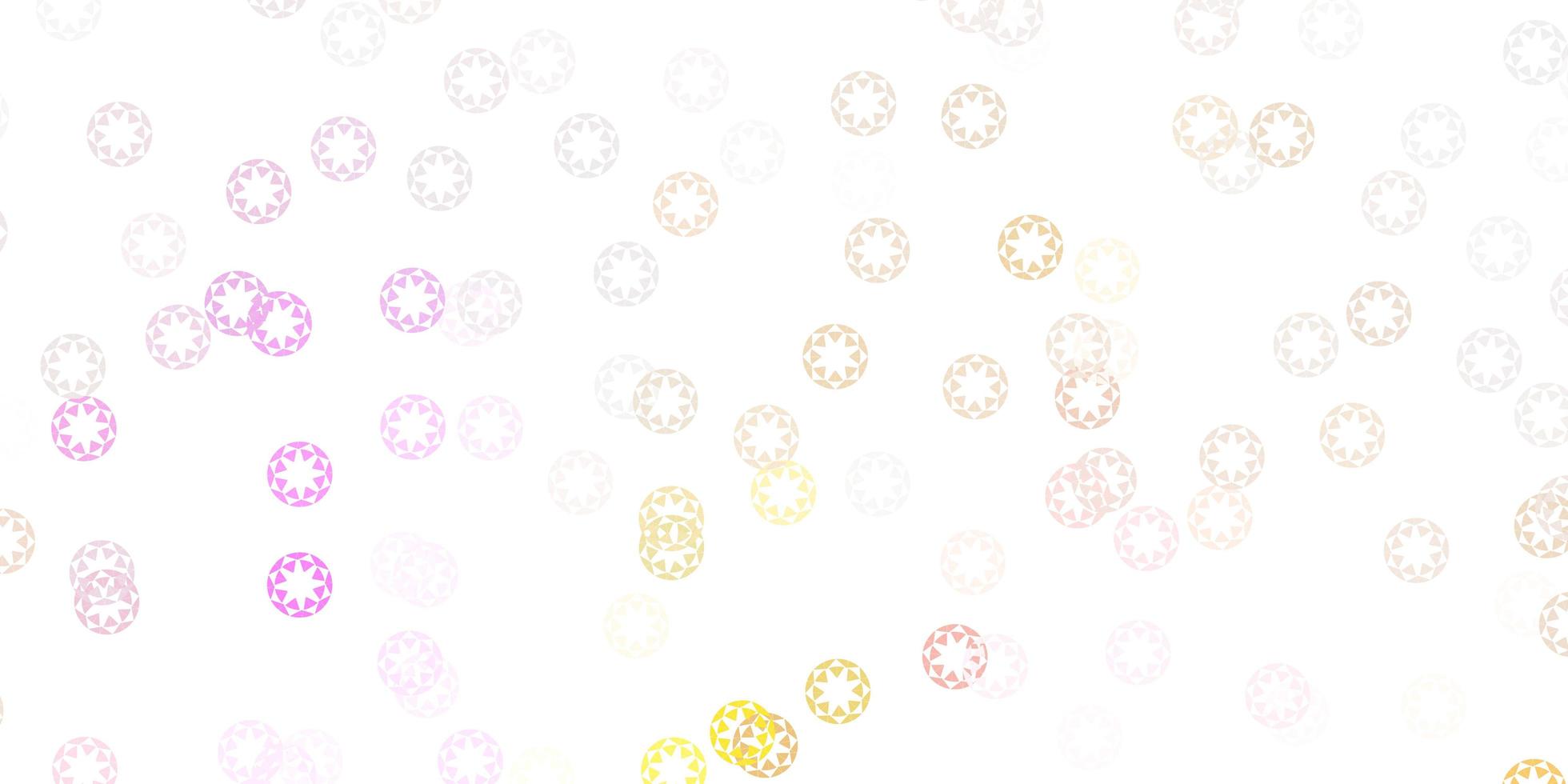 Light pink, yellow vector background with spots