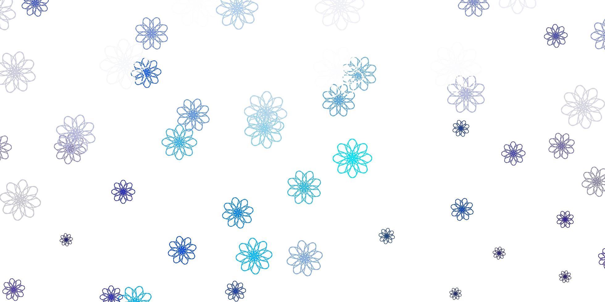 Light Pink, Blue vector natural artwork with flowers.