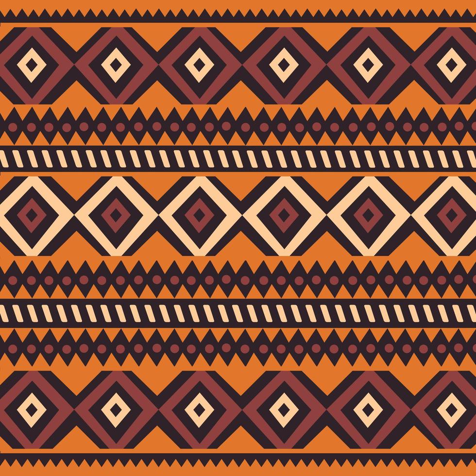 Tribal ethnic colorful bohemian pattern with geometric elements, African mud cloth vector