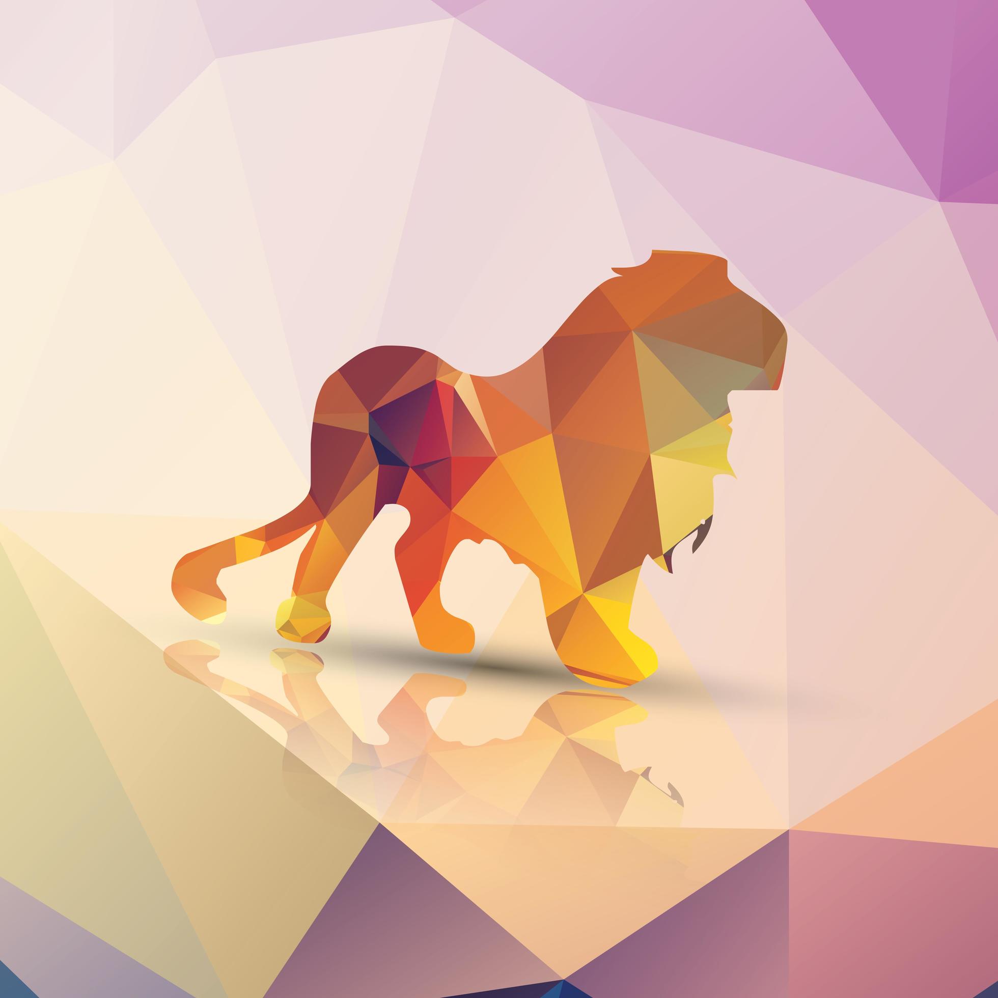 Geometric polygonal lion pattern design 1824340 Vector Art at Vecteezy