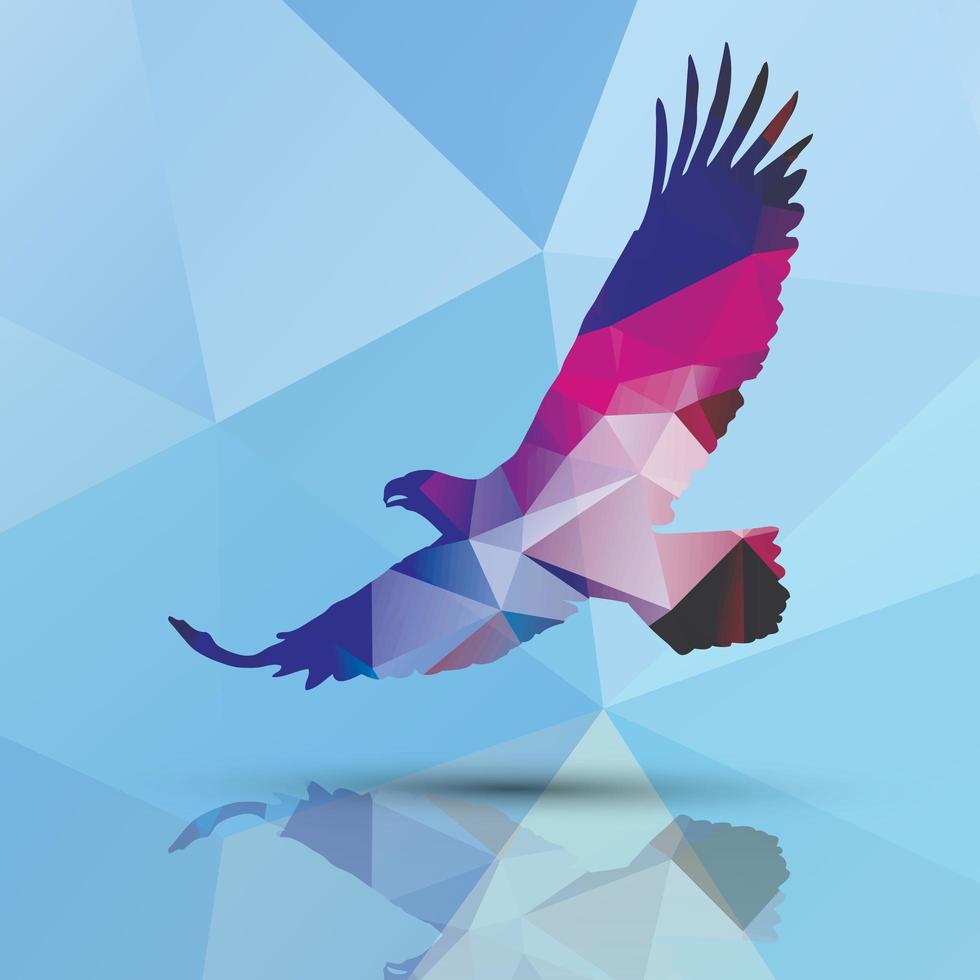 Geometric polygonal eagle vector