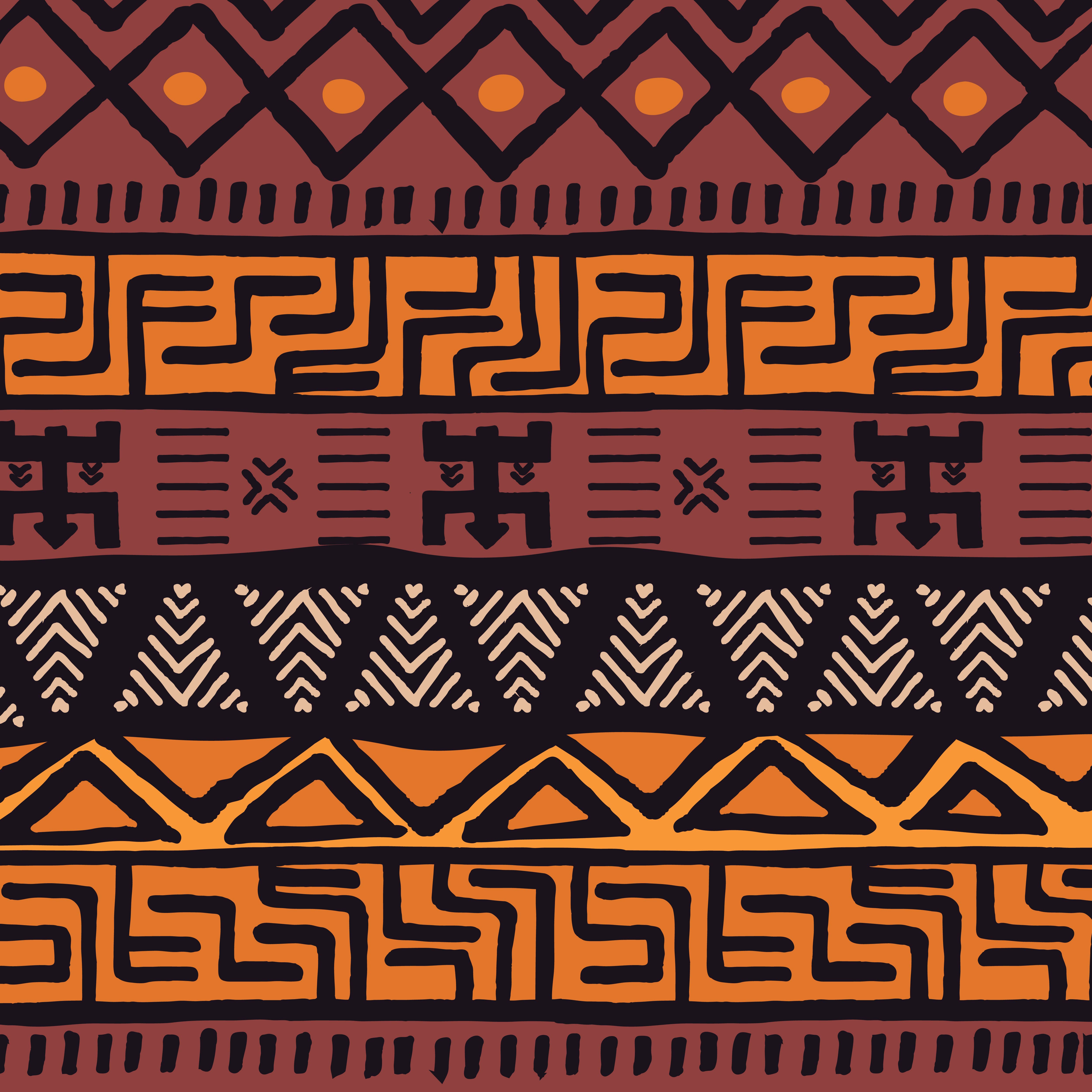 Tribal ethnic colorful bohemian pattern with geometric elements