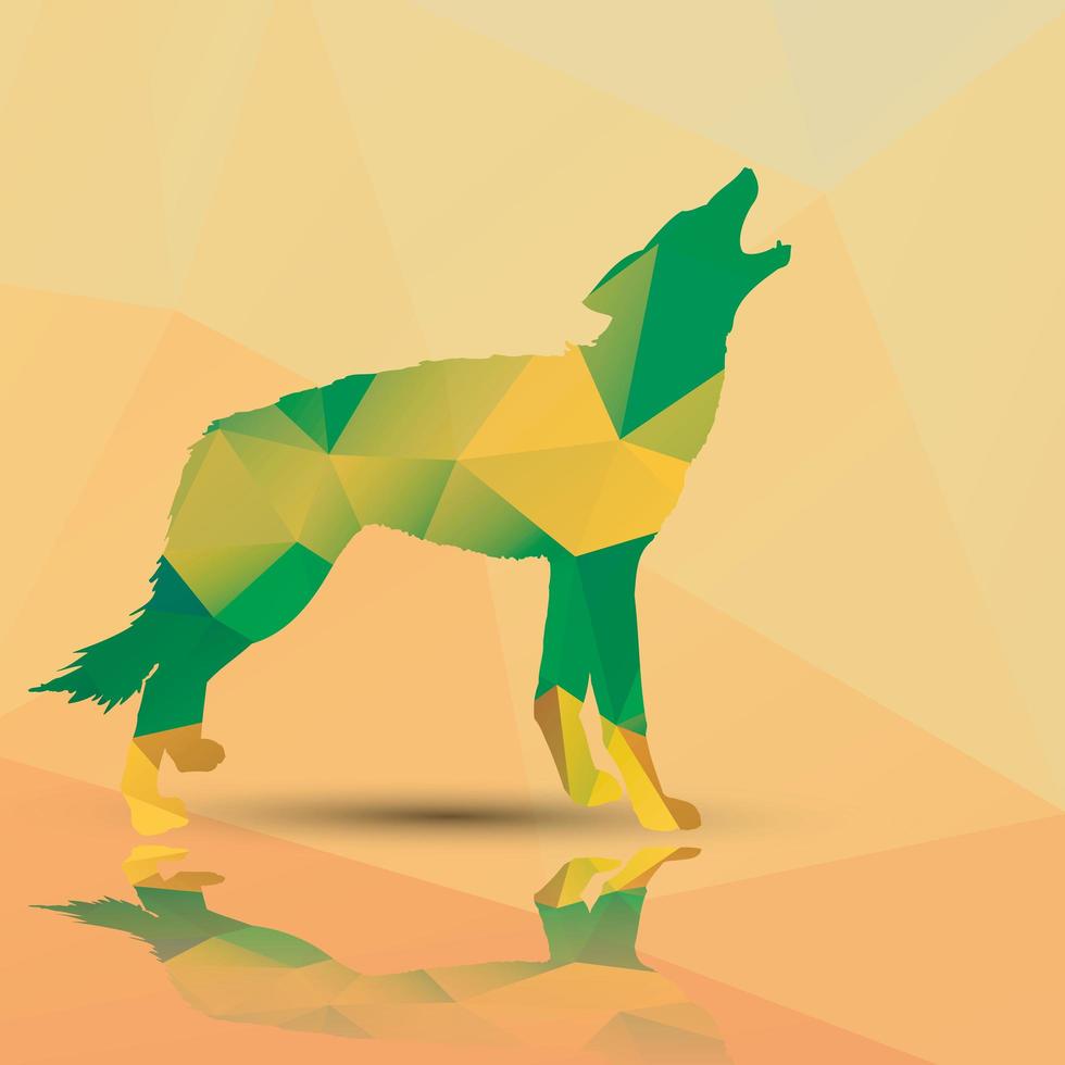 Geometric polygonal wolf vector