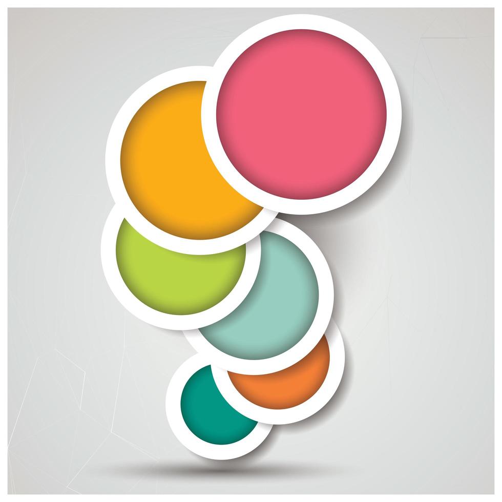 Fondo de círculo 3d abstracto, diseño de patrón de colores vector