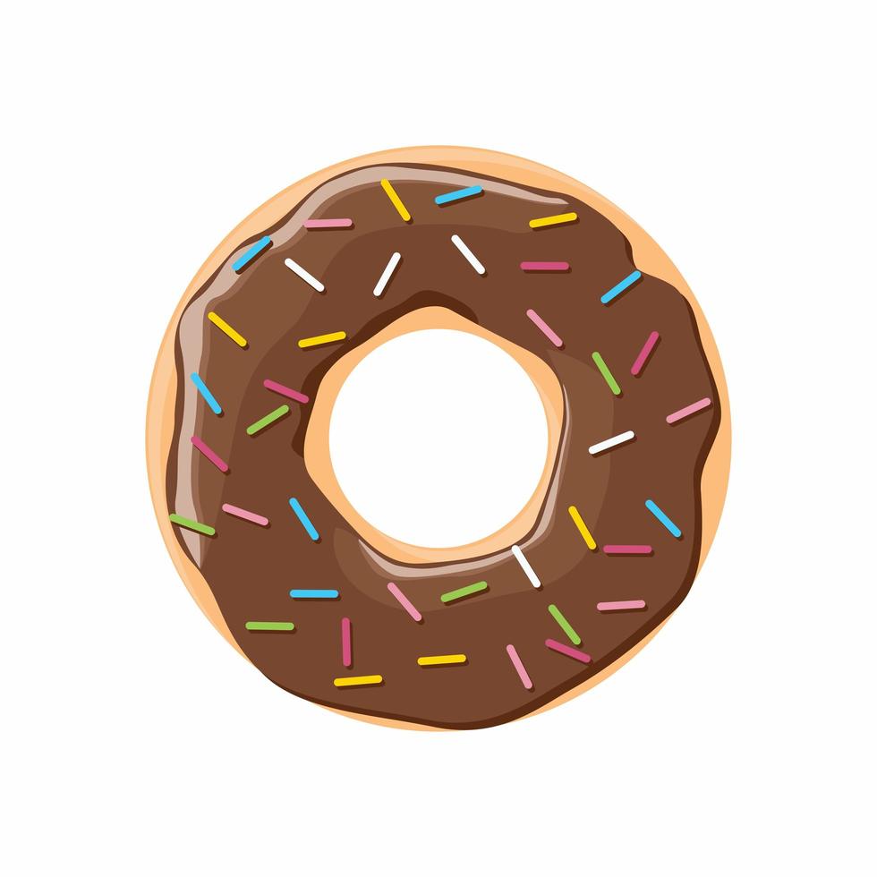 Poster design with colorful glossy tasty donut vector