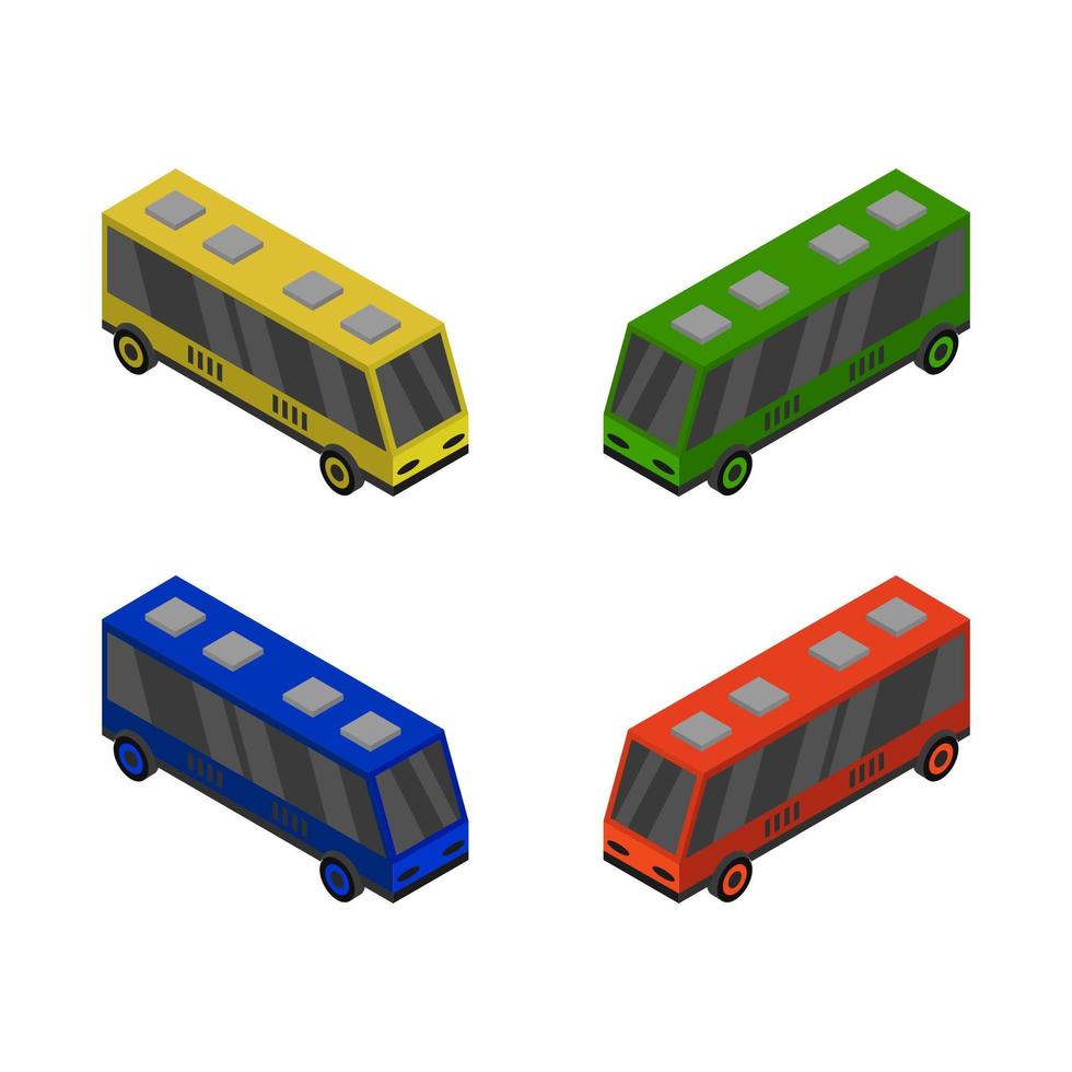 City Bus Illustrated On White Background vector
