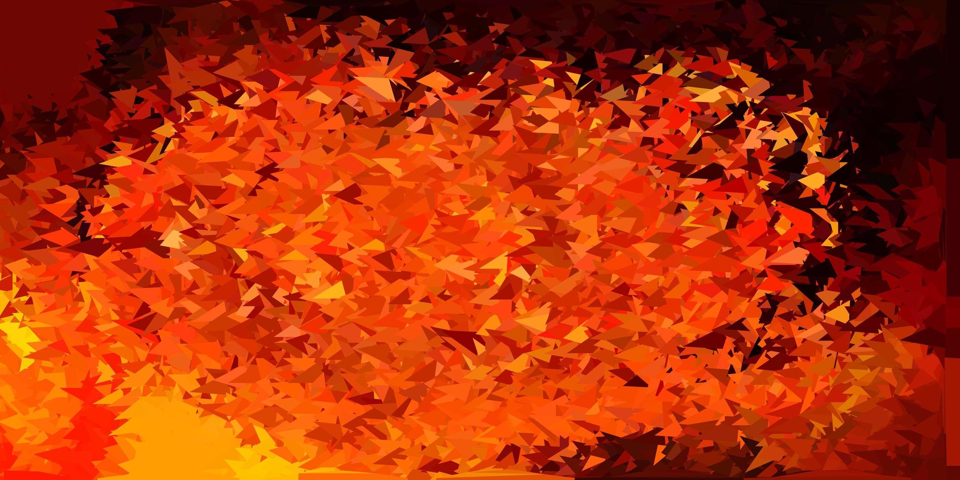Dark orange vector triangle mosaic pattern.