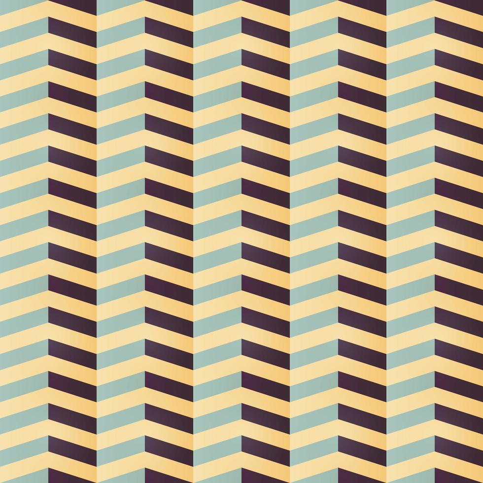 Geometric seamless chevron pattern in retro colors vector