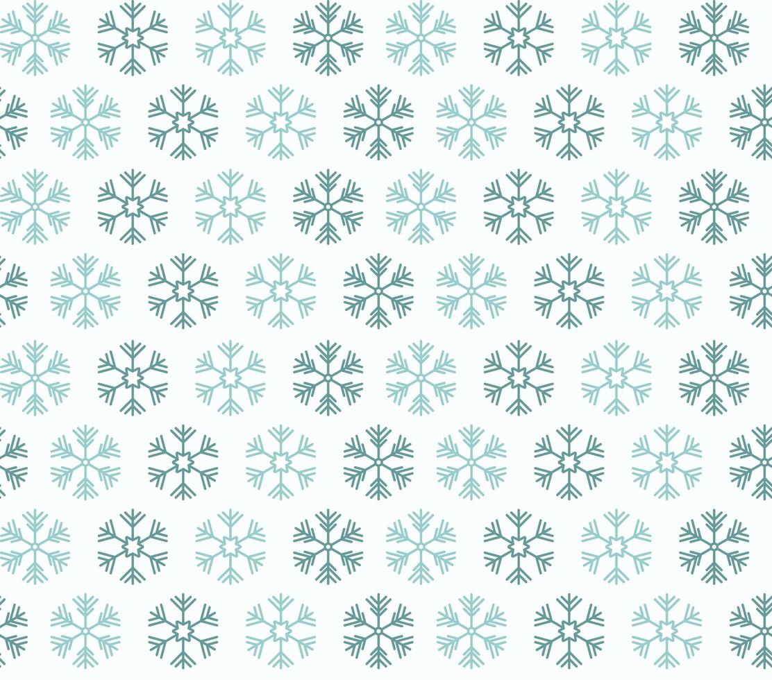 Seamless pattern with blue christmas snowflakes on white background vector