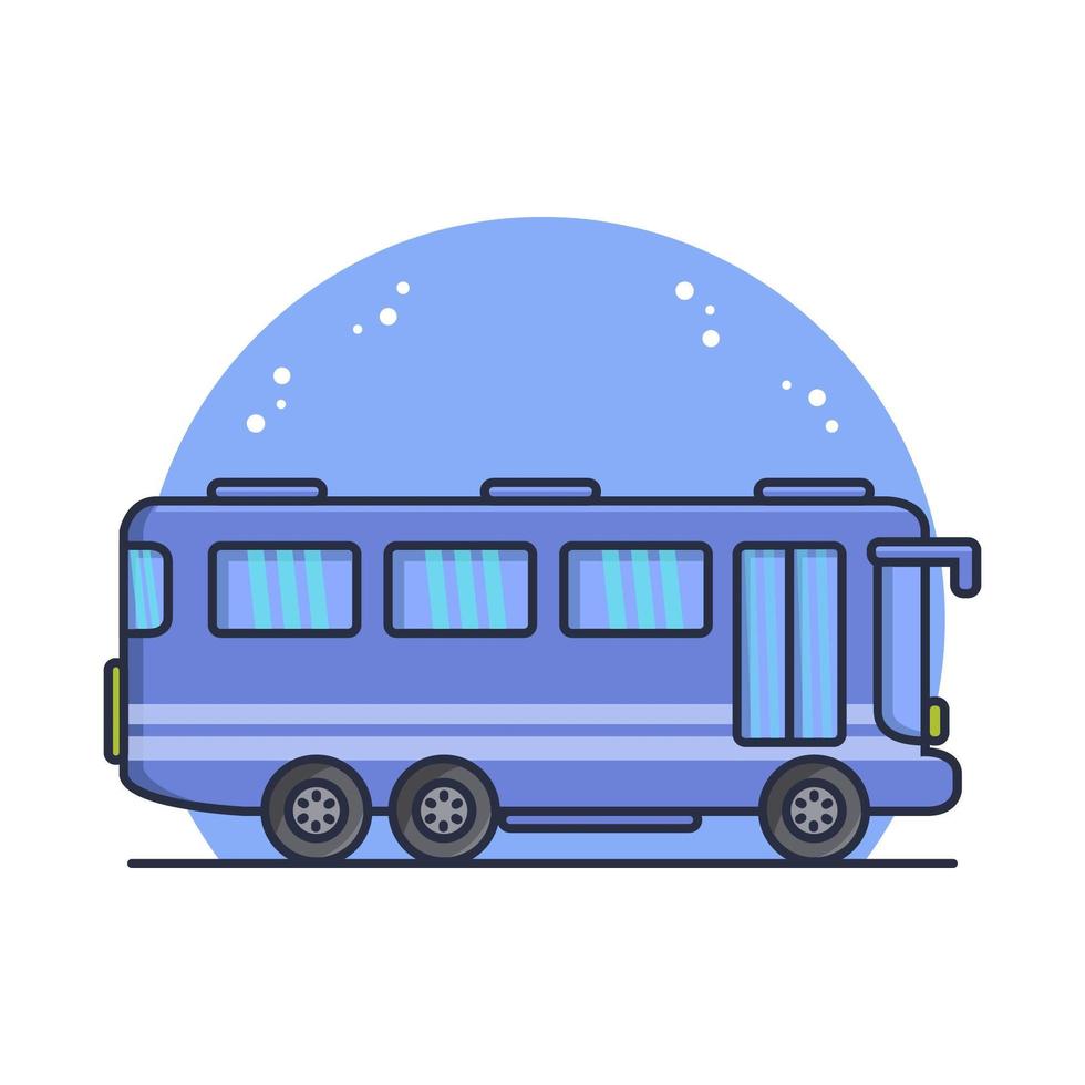 City Bus Illustrated On White Background vector