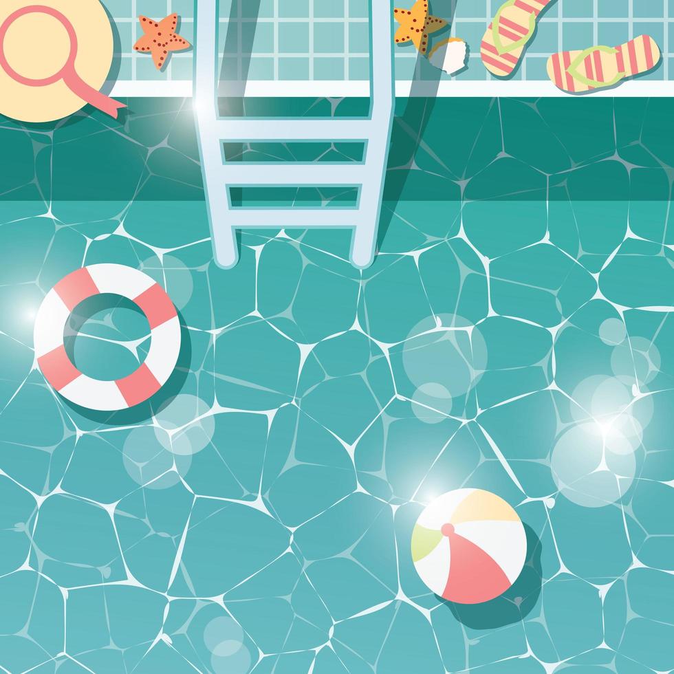 iconos planos de vacaciones de verano con larga sombra, elementos de diseño vector