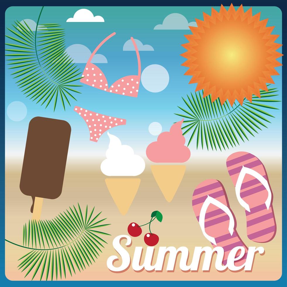 Summer holiday banner vector