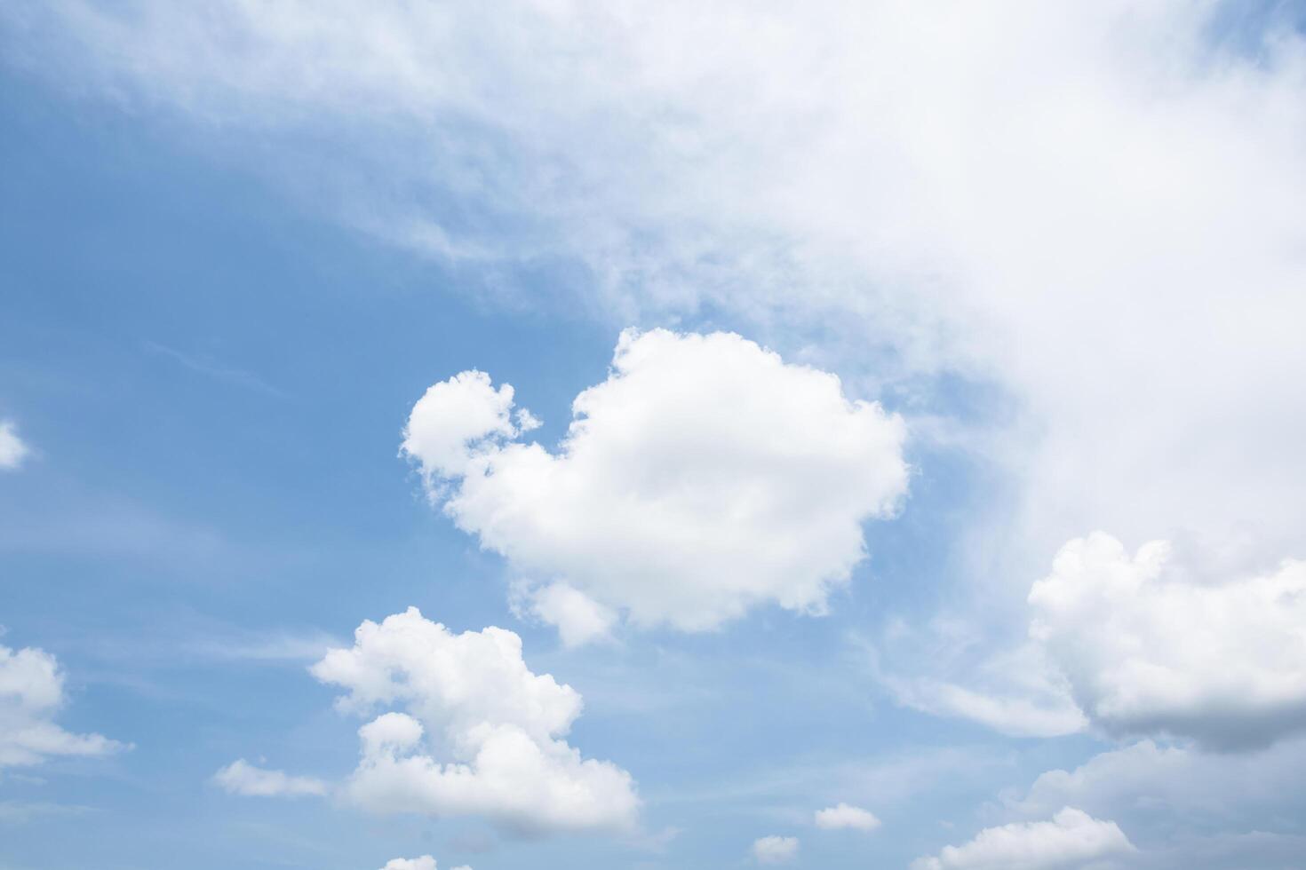 Blue sky with white clouds photo