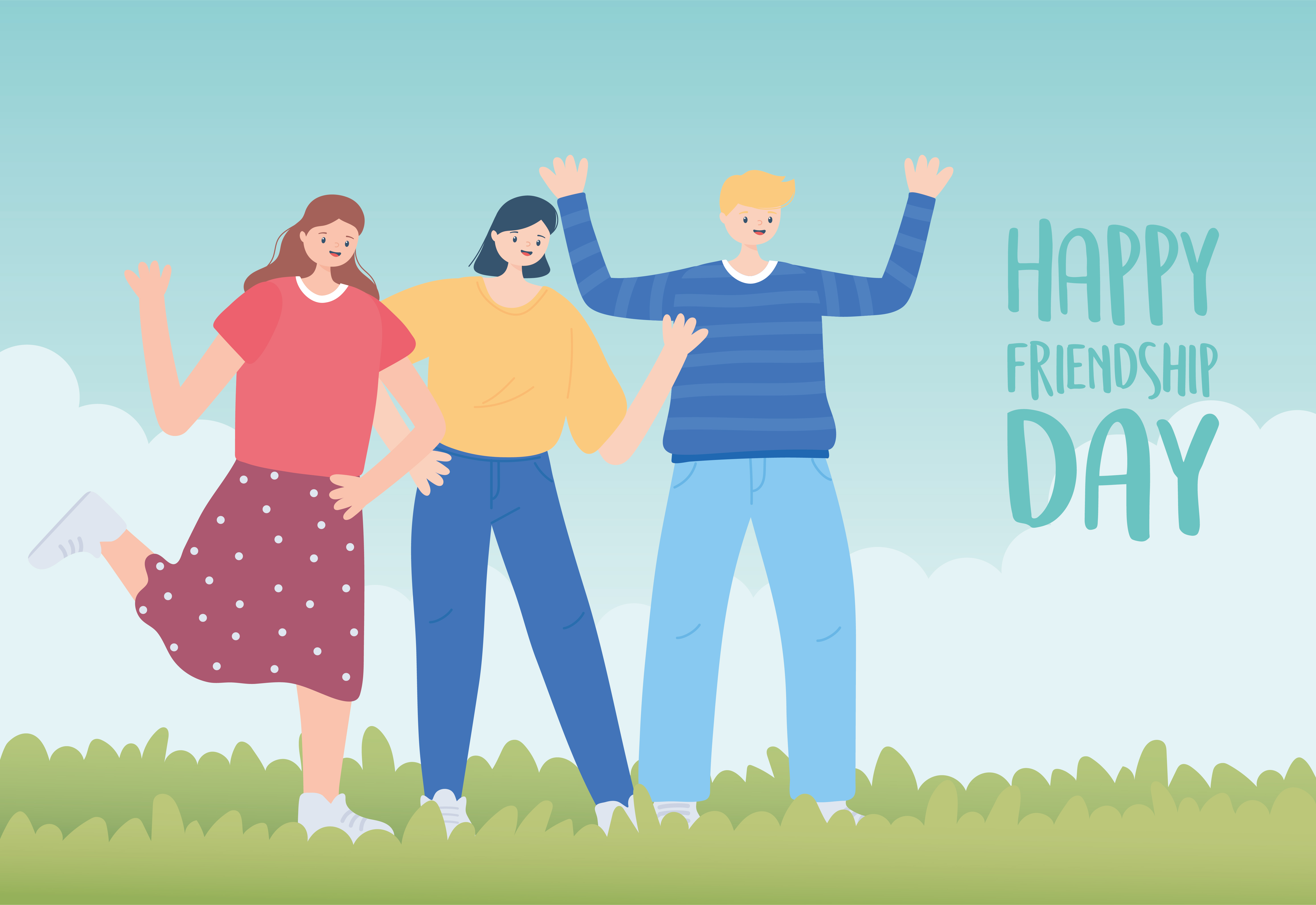 happy friendship day, boy and girls characters, special event celebration 1825453 Vector Art at Vecteezy happy friendship day, boy and girls characters, special event celebration 1825453 Vector Art at Vecteezy