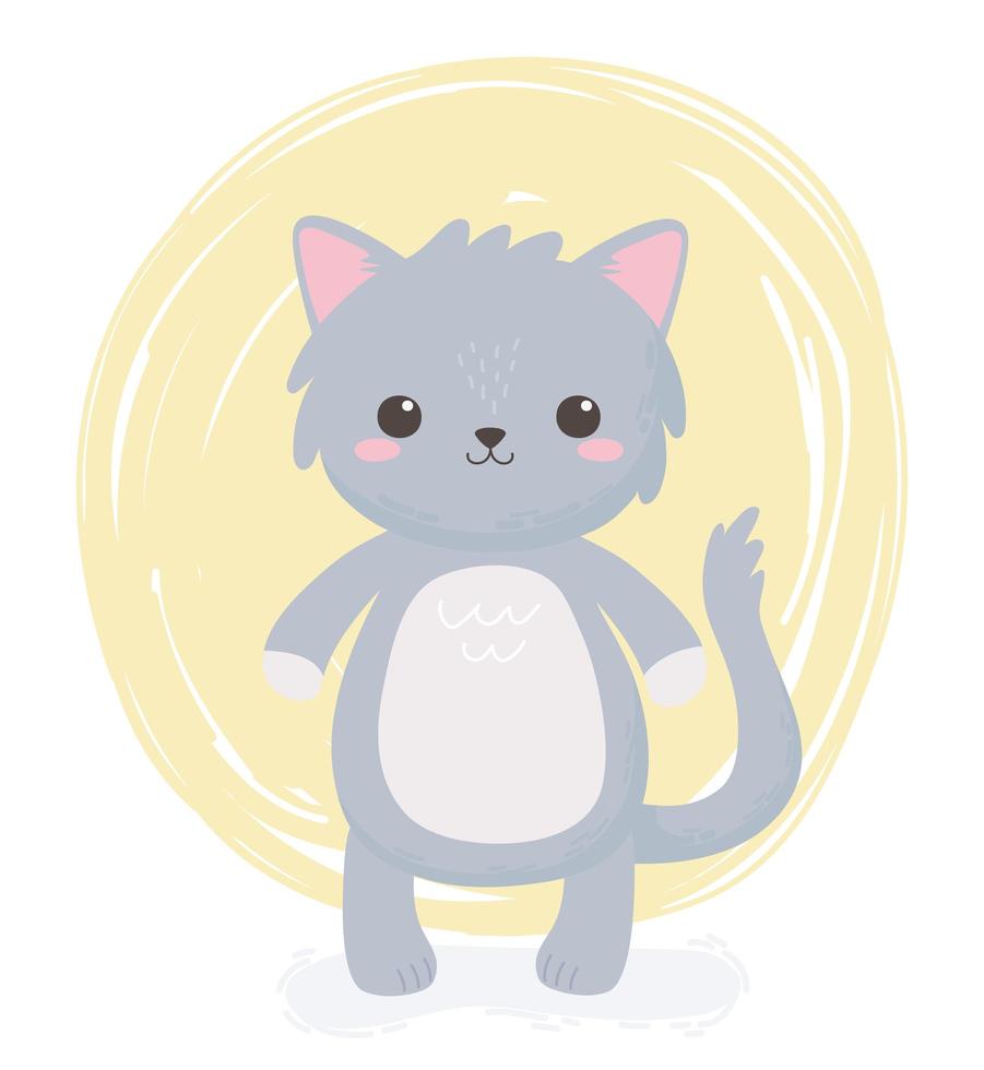 Kawaii cat animal cartoon vector design Stock Vector Image & Art