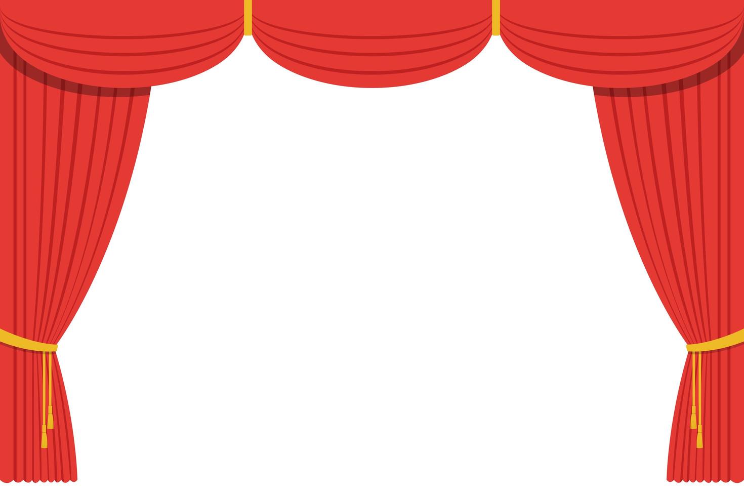 Theater curtain vector design illustration