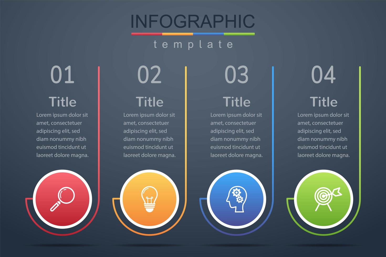 infografía moderna plantilla de banner corporativo y comercial vector