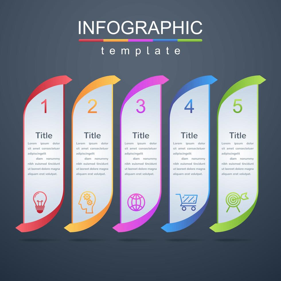 Modern infographic corporate and business template vector