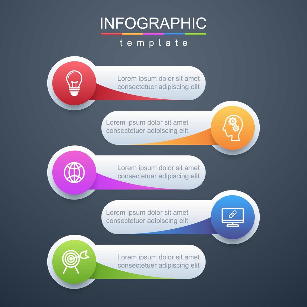 infografía moderna plantilla corporativa y comercial vector