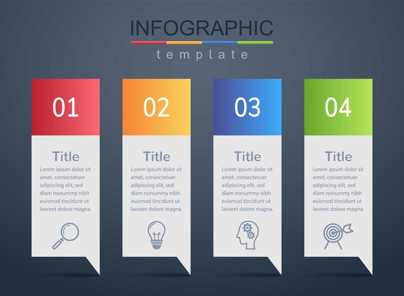 infografía moderna plantilla de banner corporativo y comercial vector