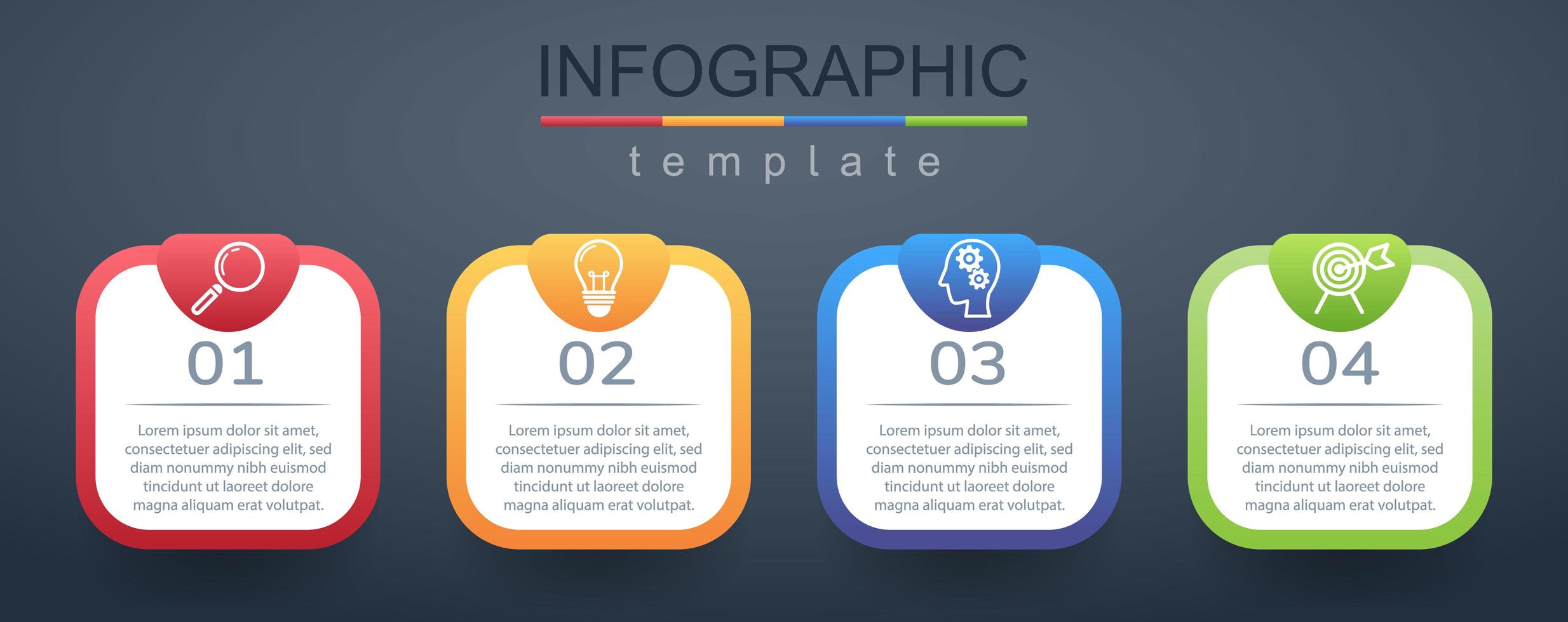 infografía moderna plantilla de banner corporativo y comercial vector