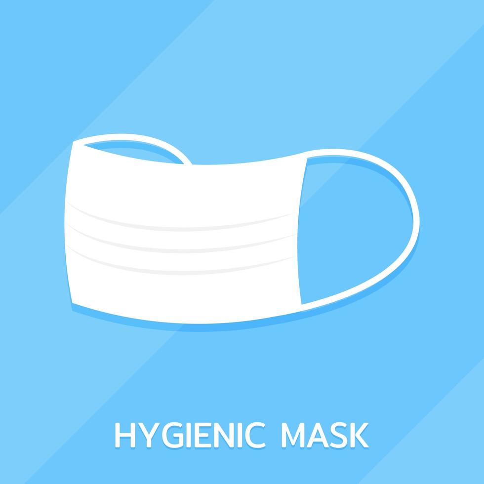 Hygienic face mask flat design icon vector