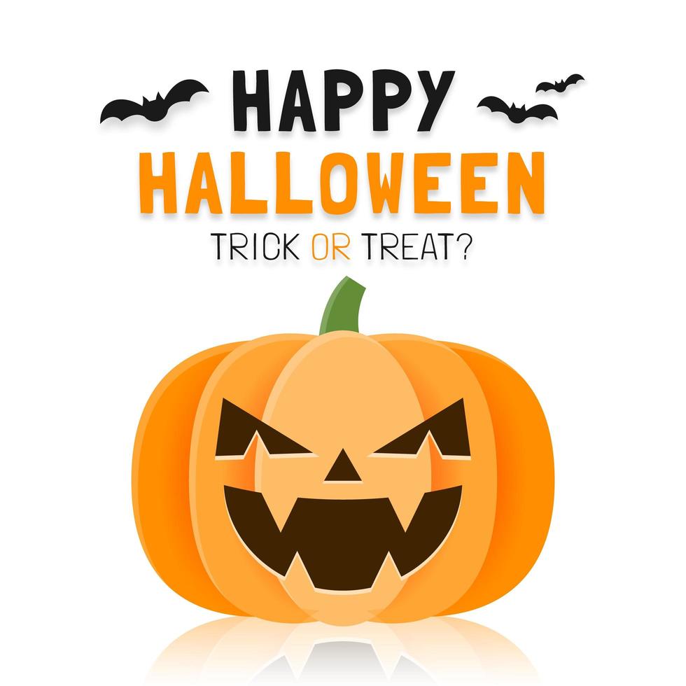Happy Halloween Banner template with Spooky pumpkin vector