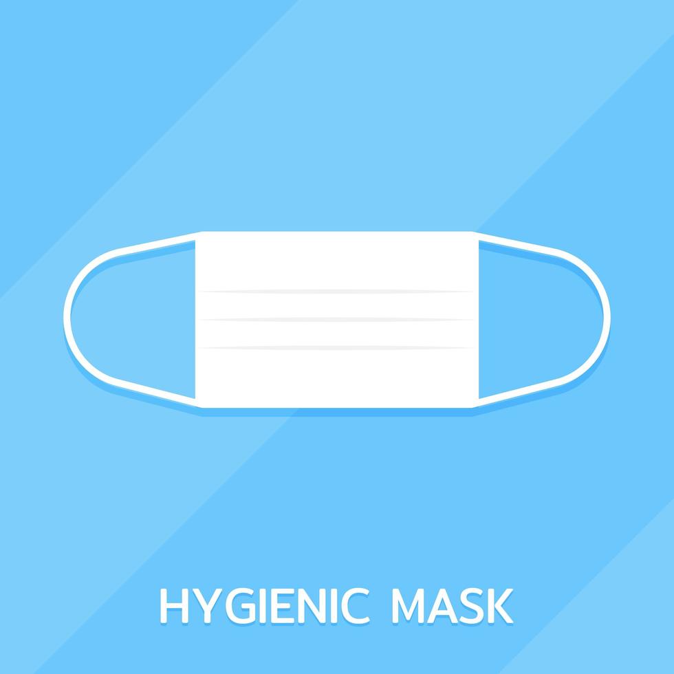 Hygienic face mask flat design icon vector