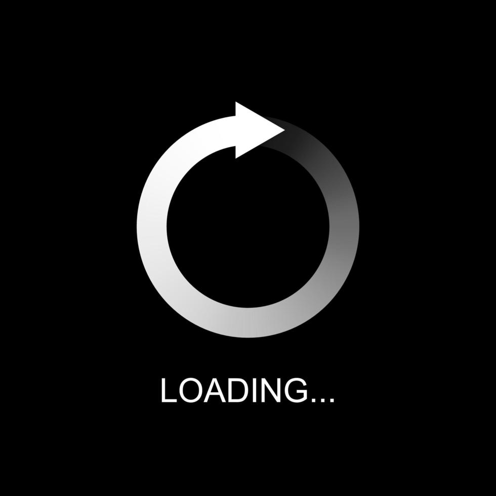 Progress loading bar, buffering, download, upload, and loading icon vector