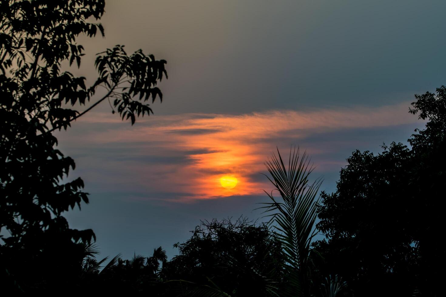 Sky and clouds at sunset photo