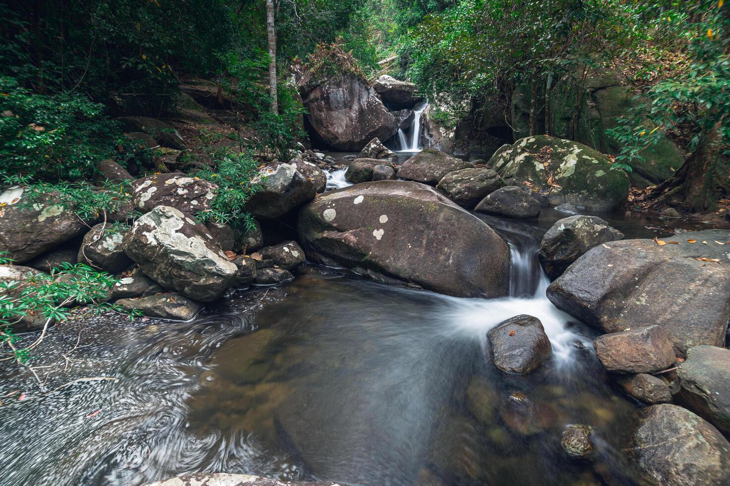 arroyo en el parque nacional de la cascada khao chamao foto