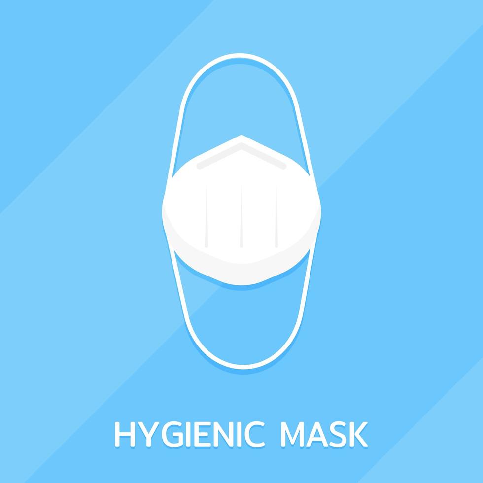 Hygienic face mask flat design icon vector