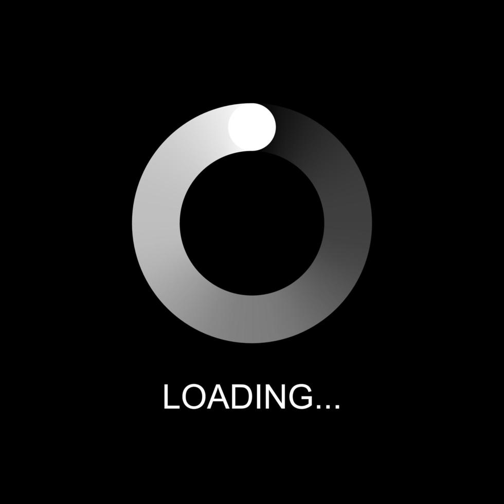 Progress loading bar, buffering, download, upload, and loading icon vector