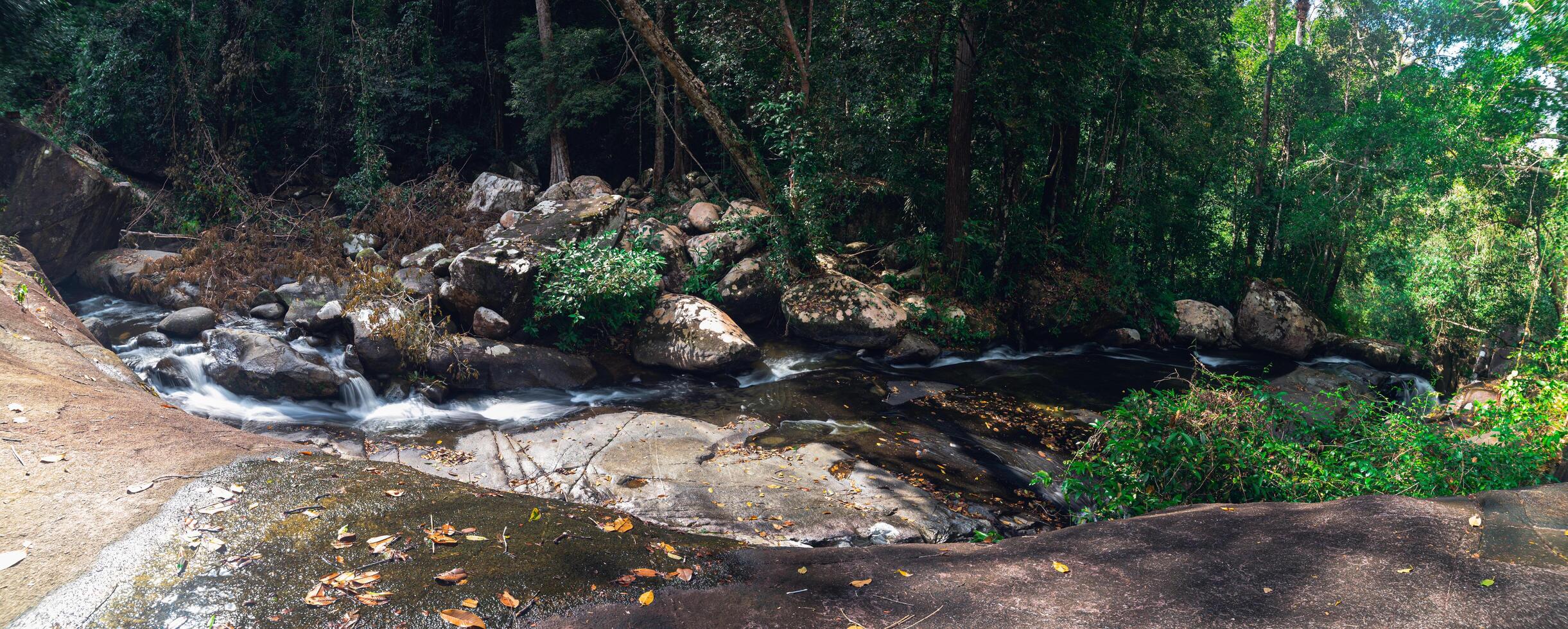 paisaje en el parque nacional de la cascada khao chamao foto