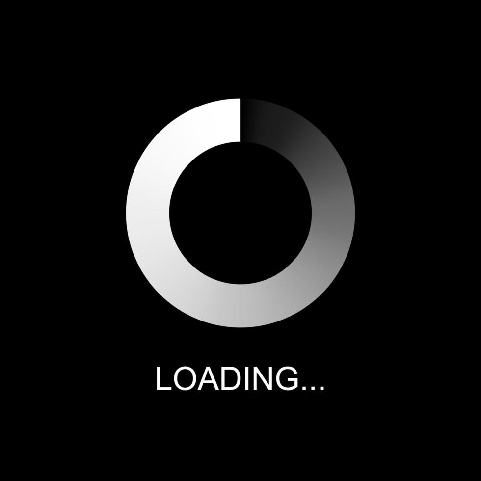 Progress loading bar, buffering, download, upload, and loading icon vector
