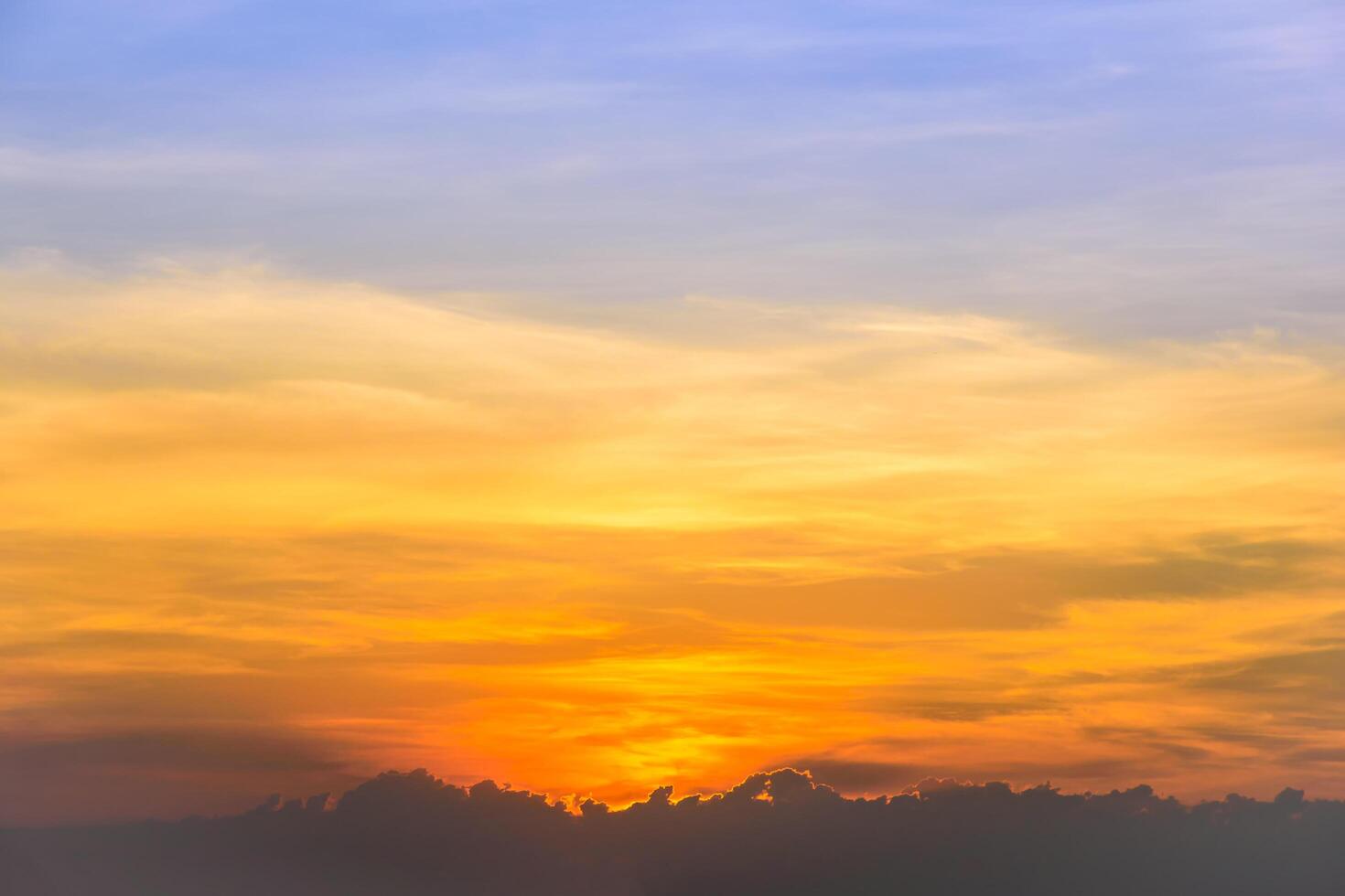 Sky and clouds at sunset photo