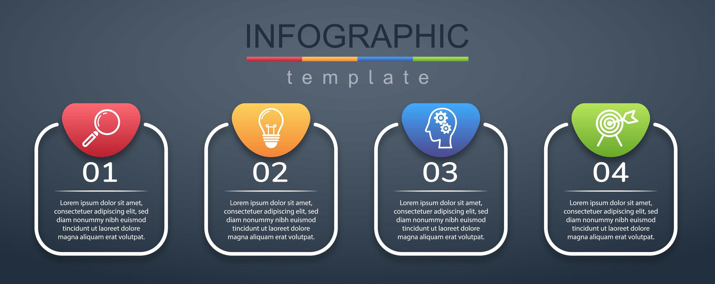 infografía moderna plantilla de banner corporativo y comercial vector