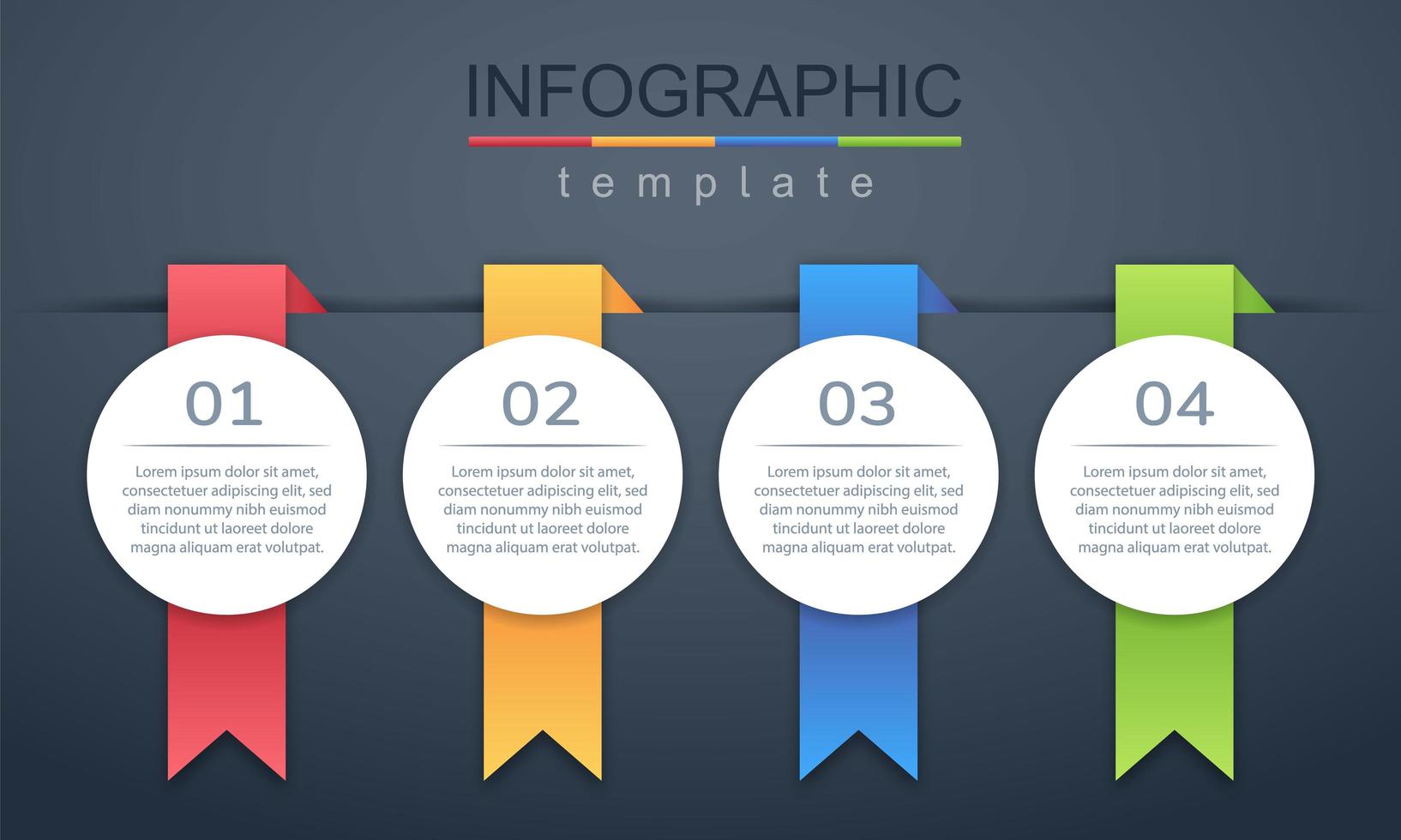 infografía moderna plantilla de banner corporativo y comercial vector