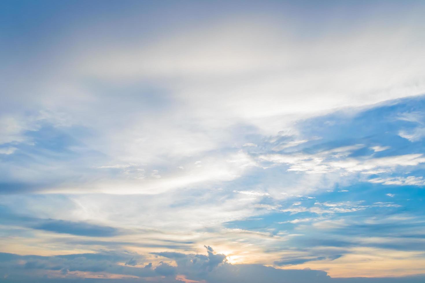 Sky and clouds at sunset photo